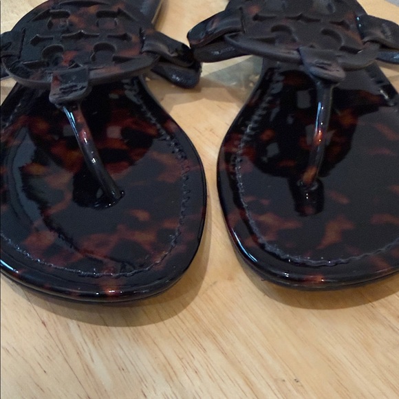 Tory Burch Tortoise Shell Sandals Size 11 Medium - Picture 3 of 6